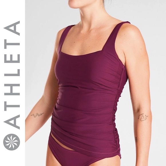 Athleta Other - Athleta New square neck bra cup tankini top 34 B C